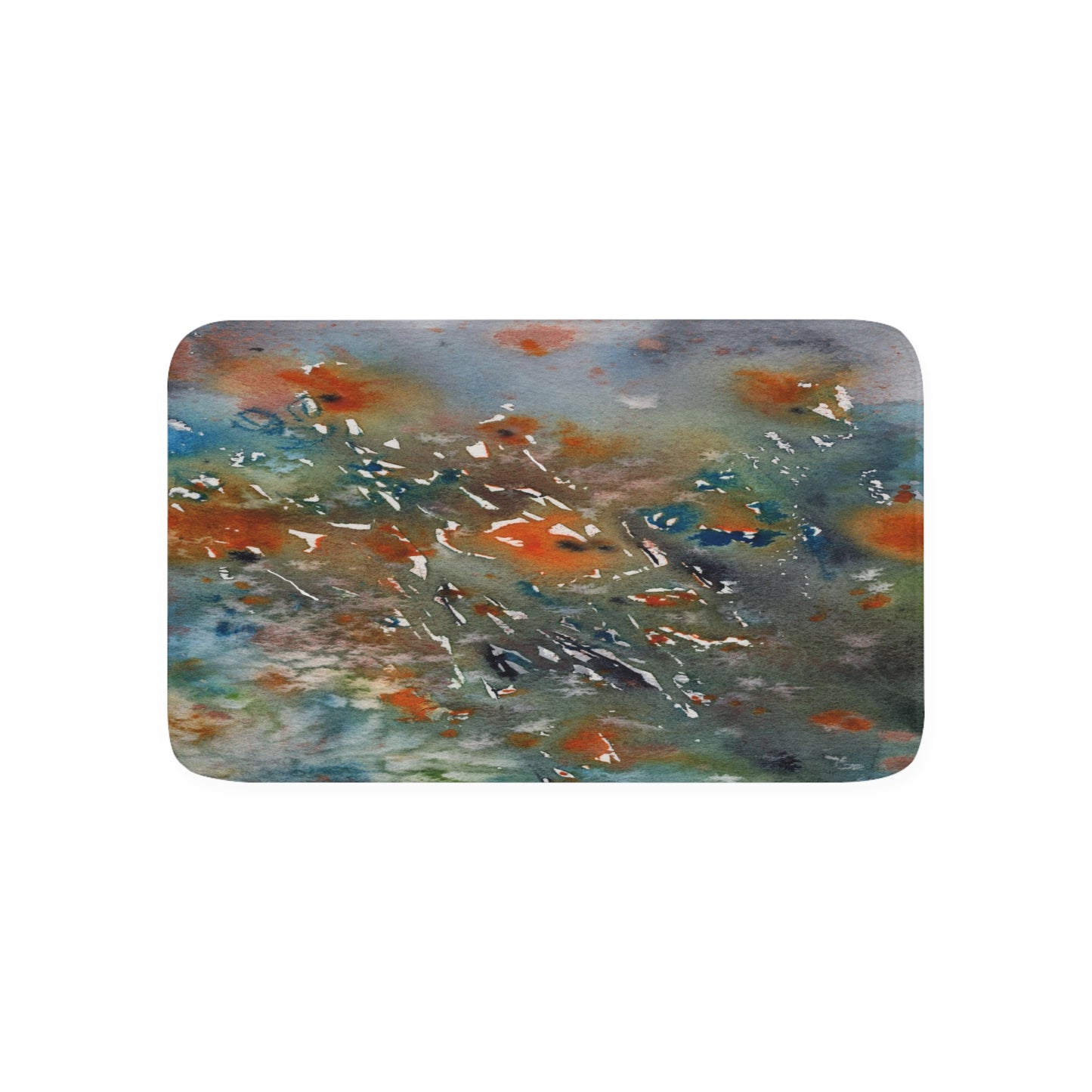 Orange Poppies Bath Mat