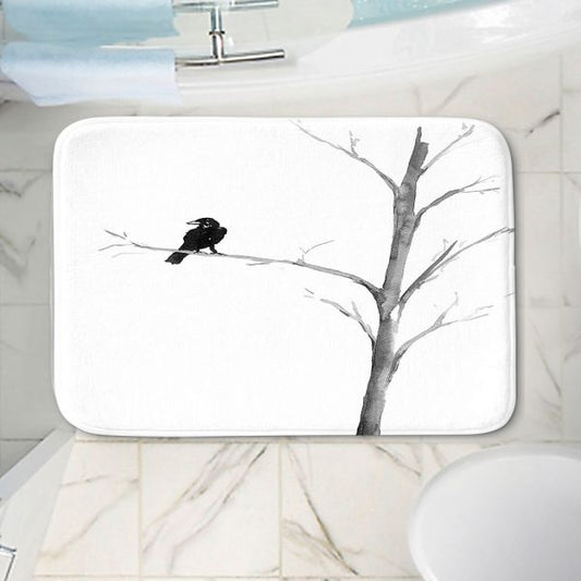Raven in a Tree Bath Mat