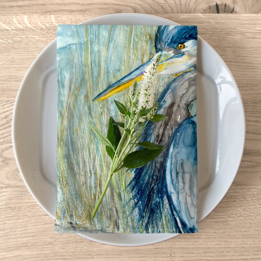 Great Blue Heron Cloth Napkins