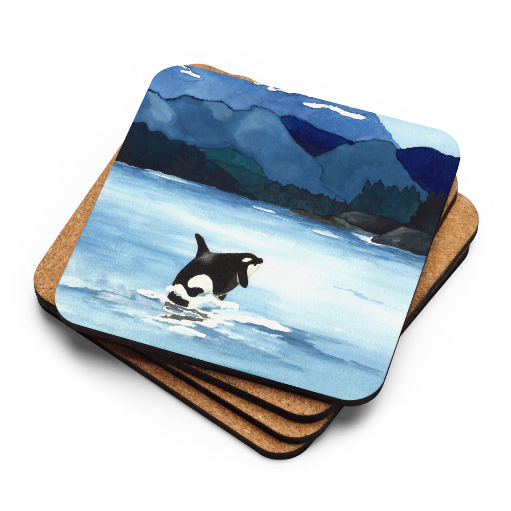 Orca Breach Coaster Set