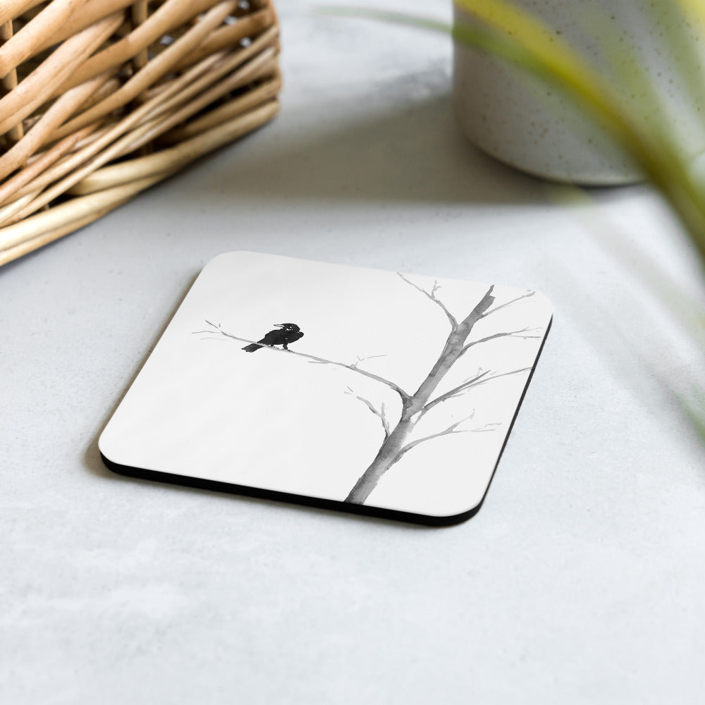Raven in a Tree Coaster Set