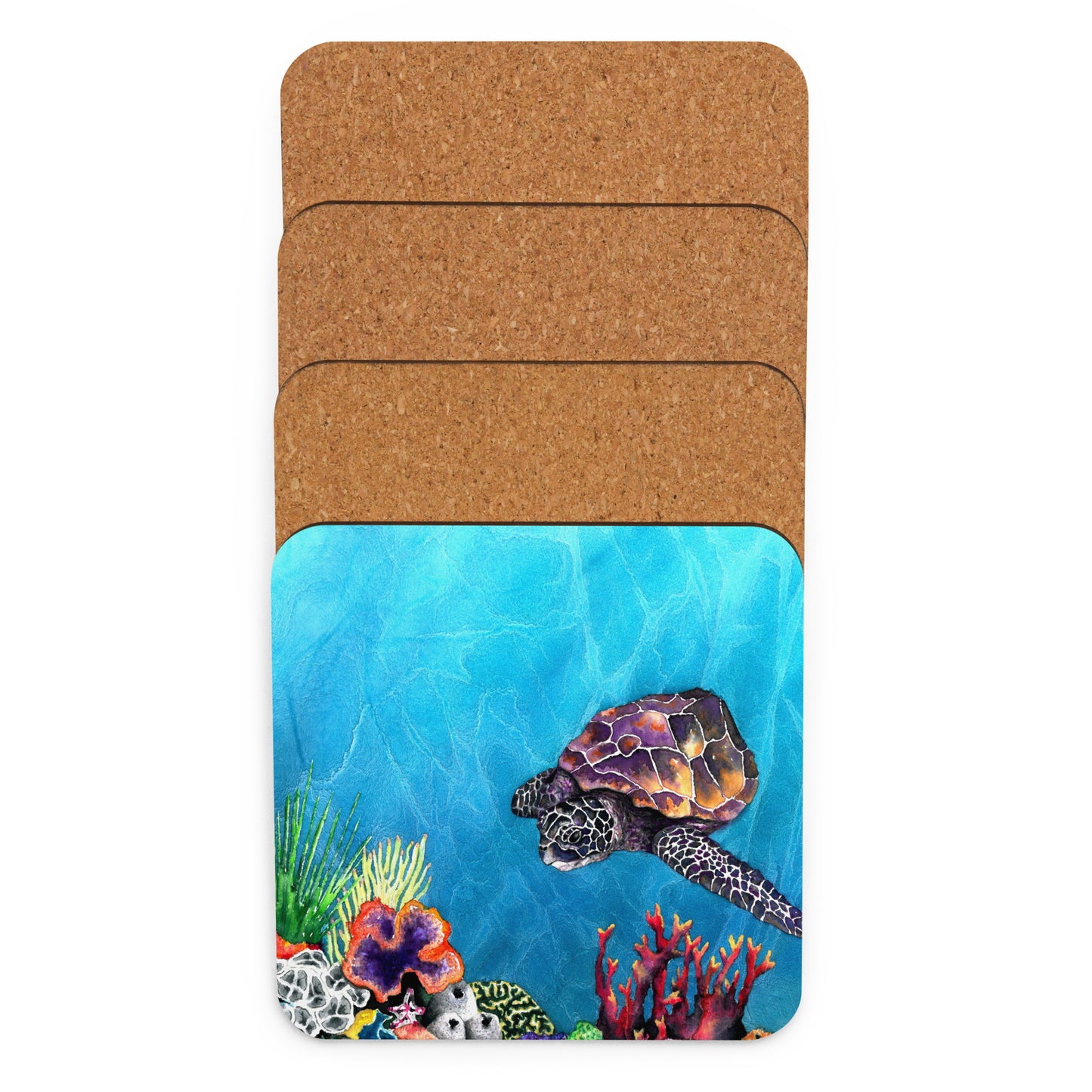 Sea Turtle Coaster Set