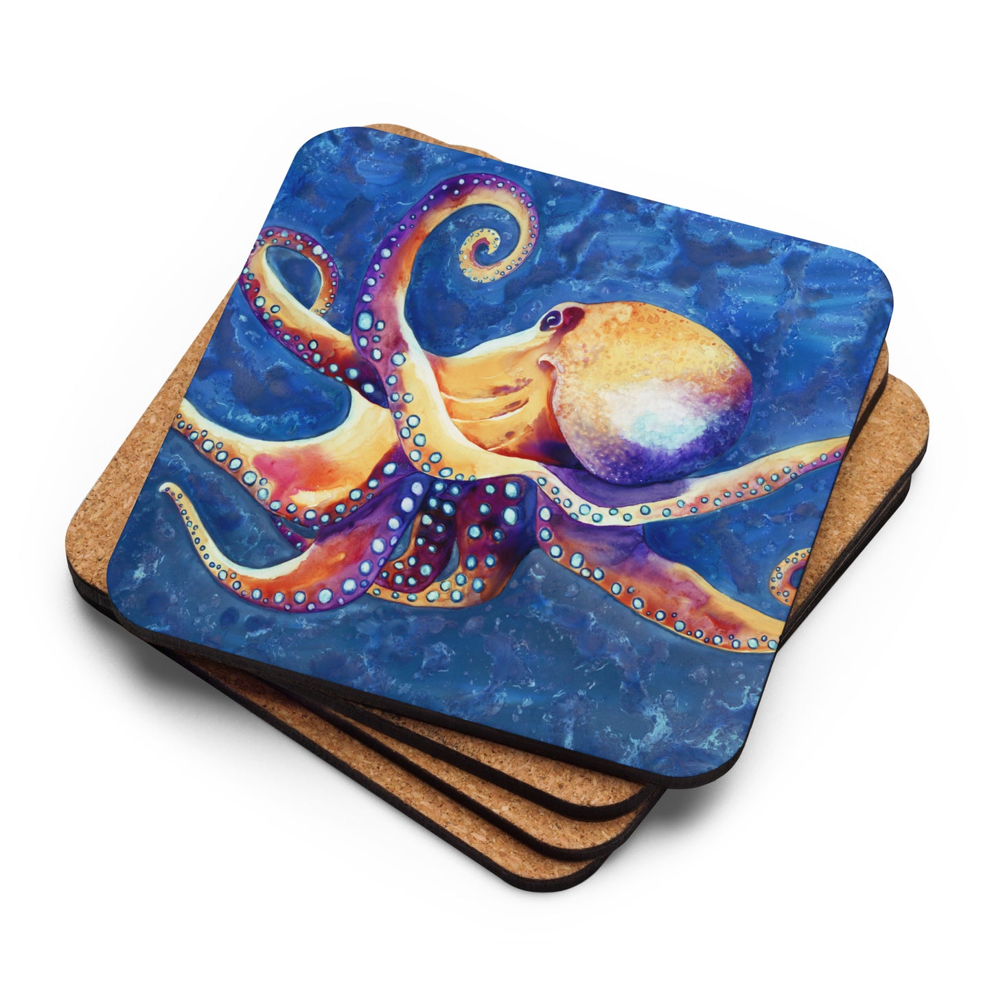 Oktopus-Untersetzer-Set
