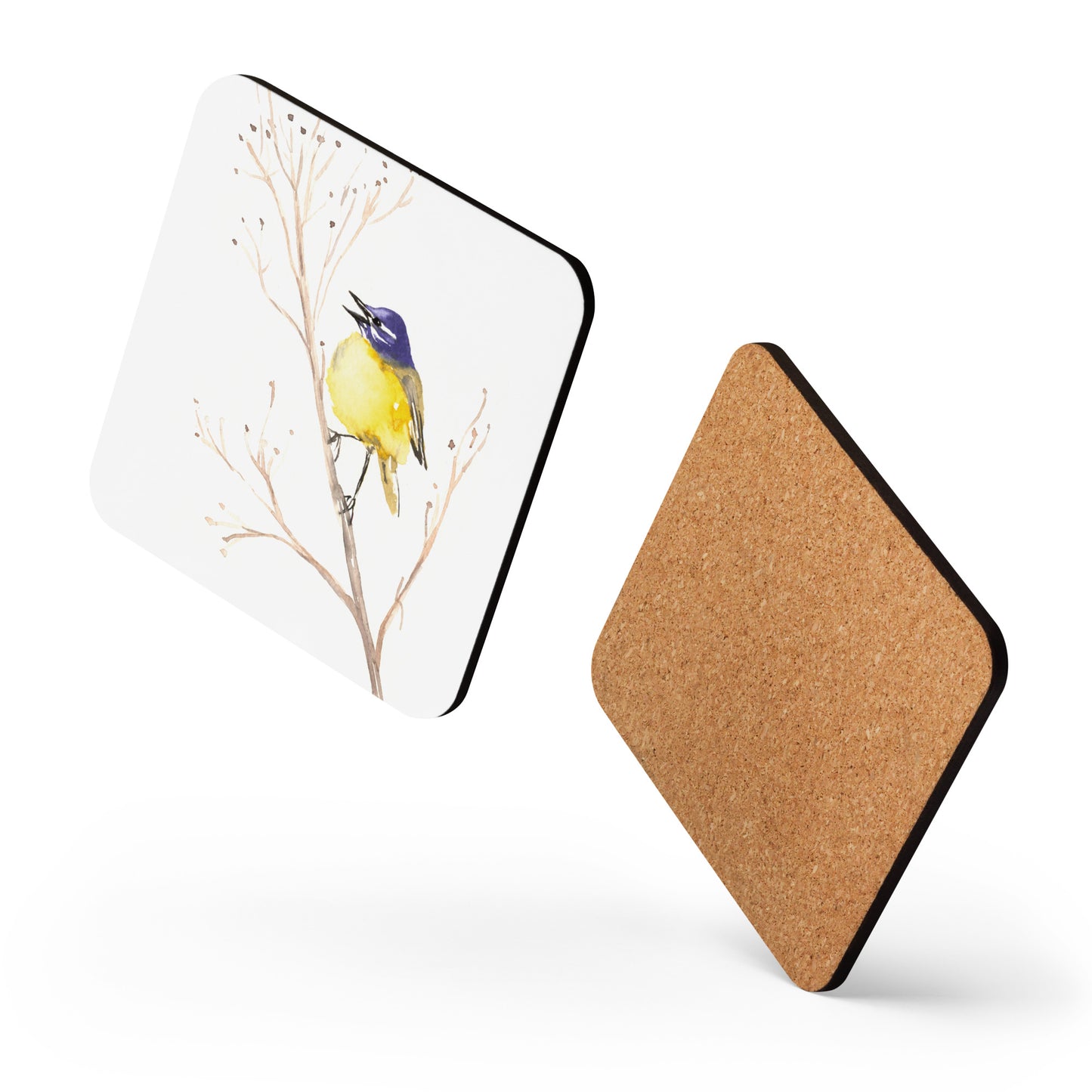 Yellow Wagtail Coaster Set