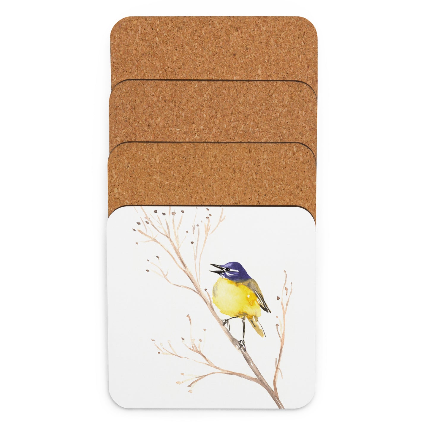 Yellow Wagtail Coaster Set