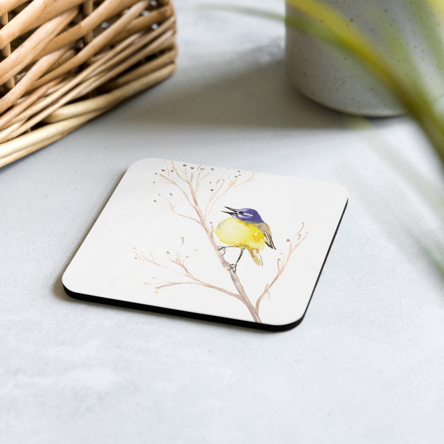 Yellow Wagtail Coaster Set