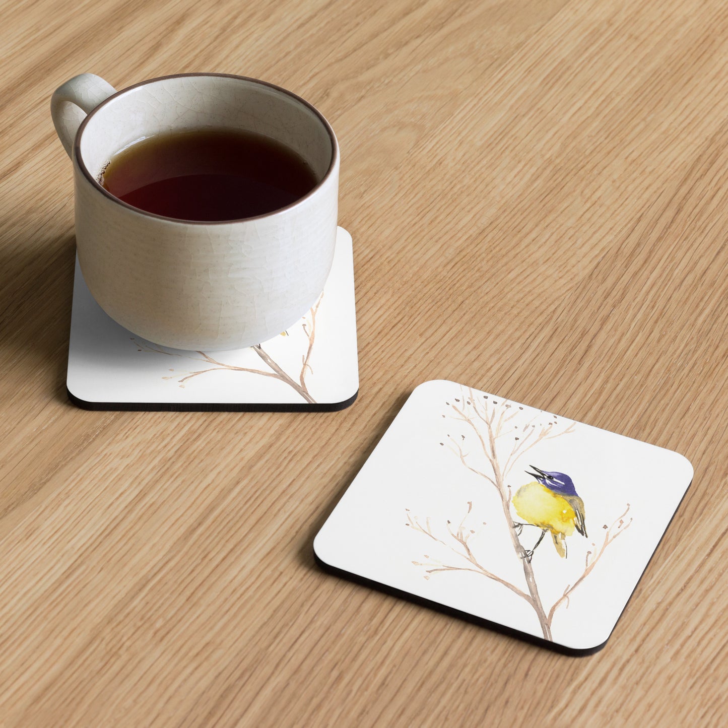 Yellow Wagtail Coaster Set