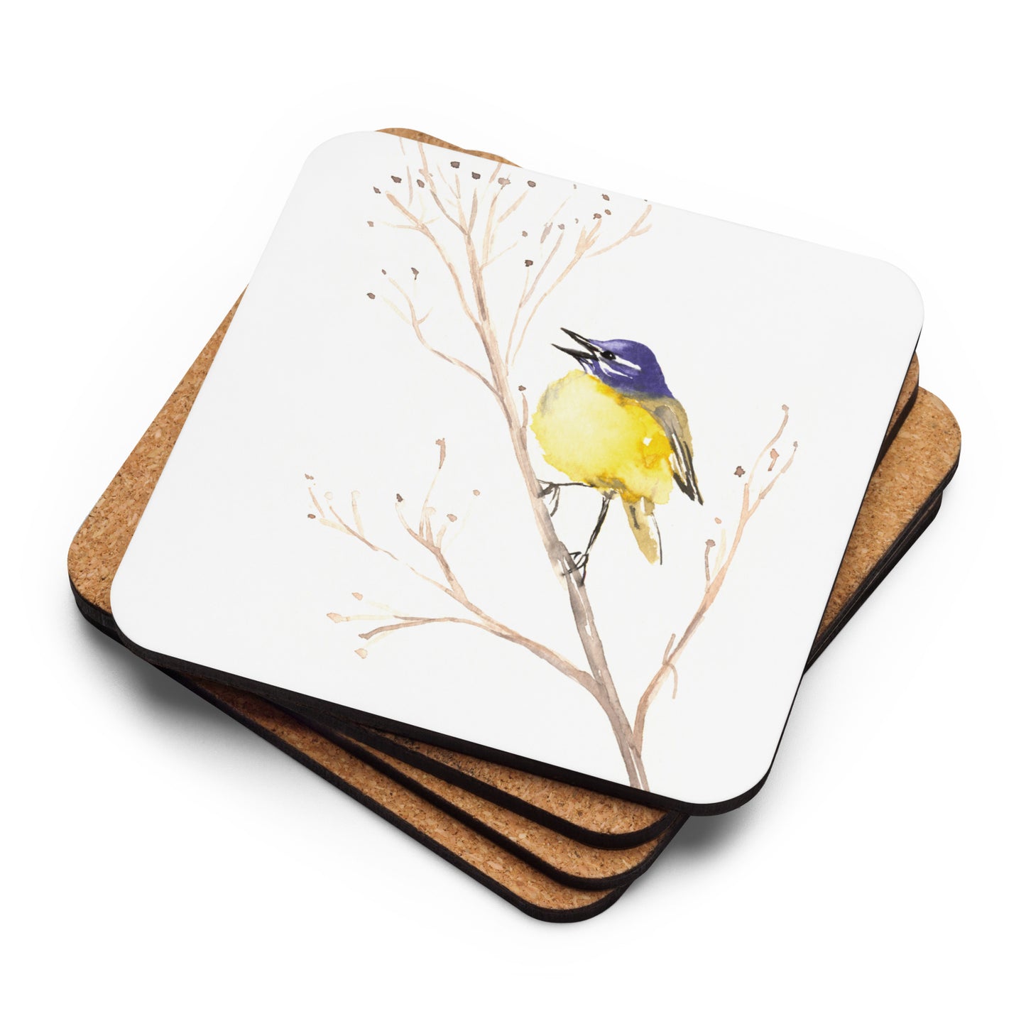 Yellow Wagtail Coaster Set