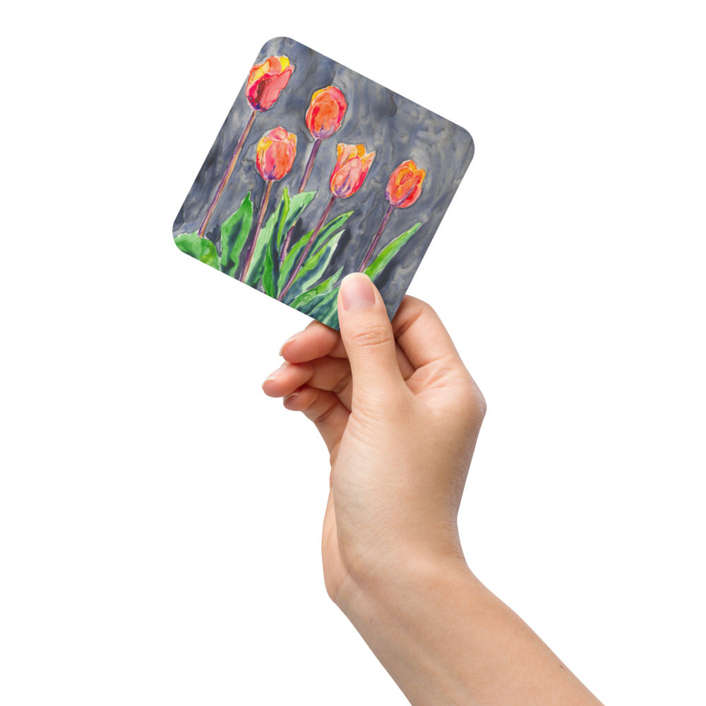 All in a Row Tulips Coaster Set