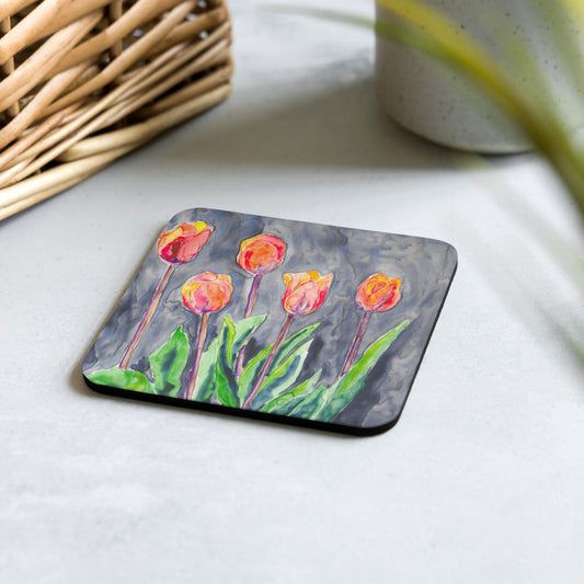 All in a Row Tulips Coaster Set