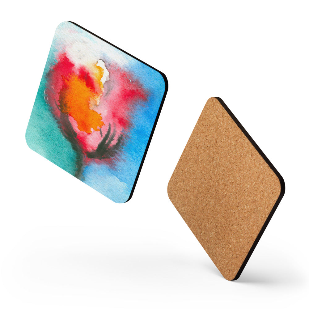 Abstract Tulip Coaster Set