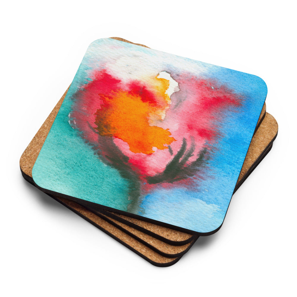 Abstract Tulip Coaster Set