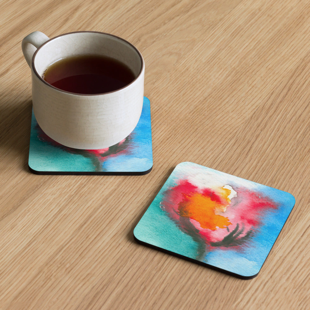 Abstract Tulip Coaster Set