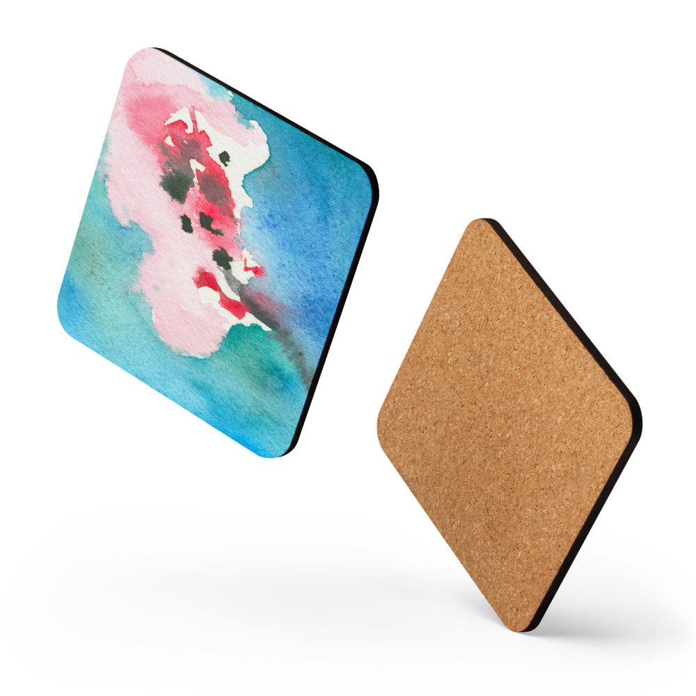Abstract Cherry Blossom Coaster Set