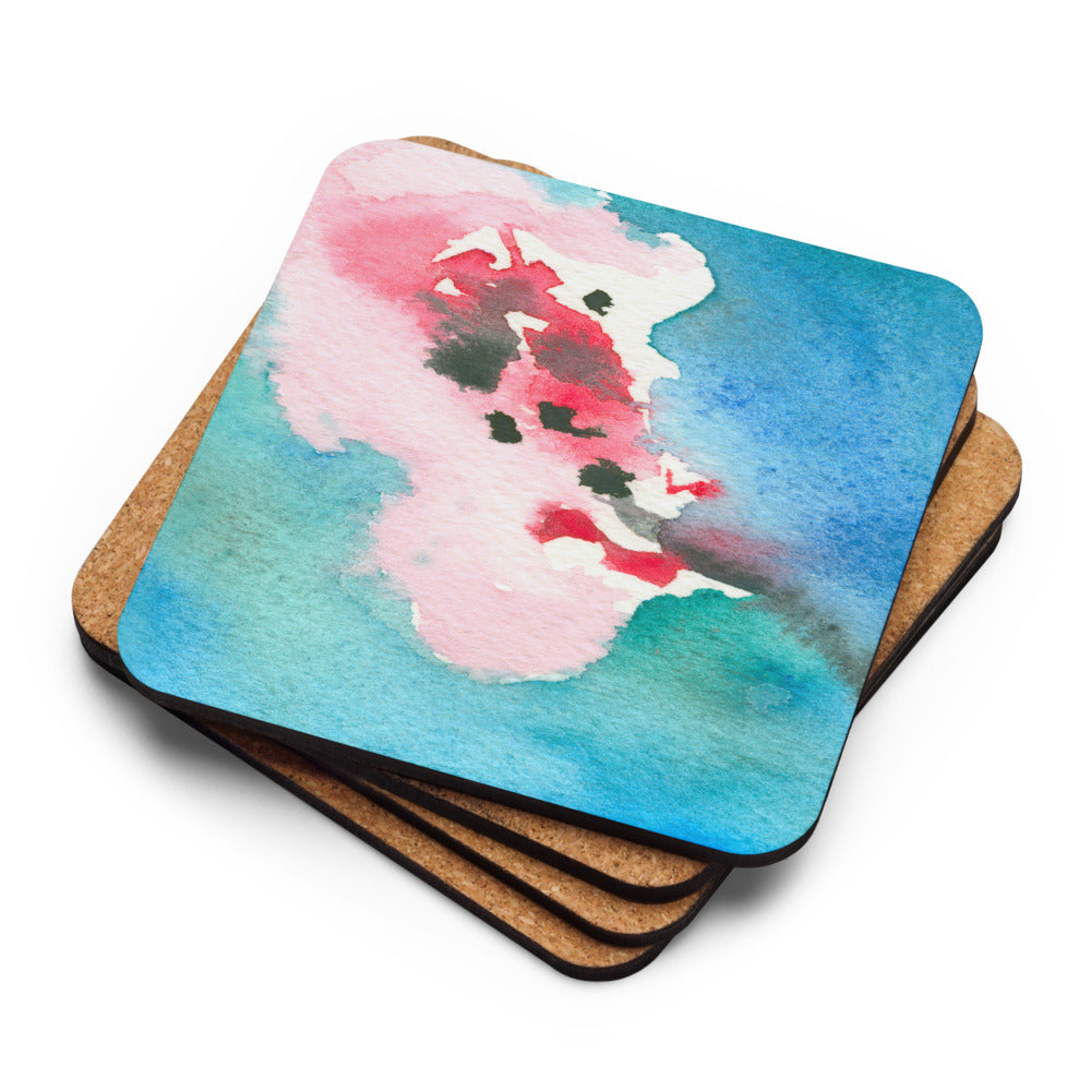 Abstract Cherry Blossom Coaster Set