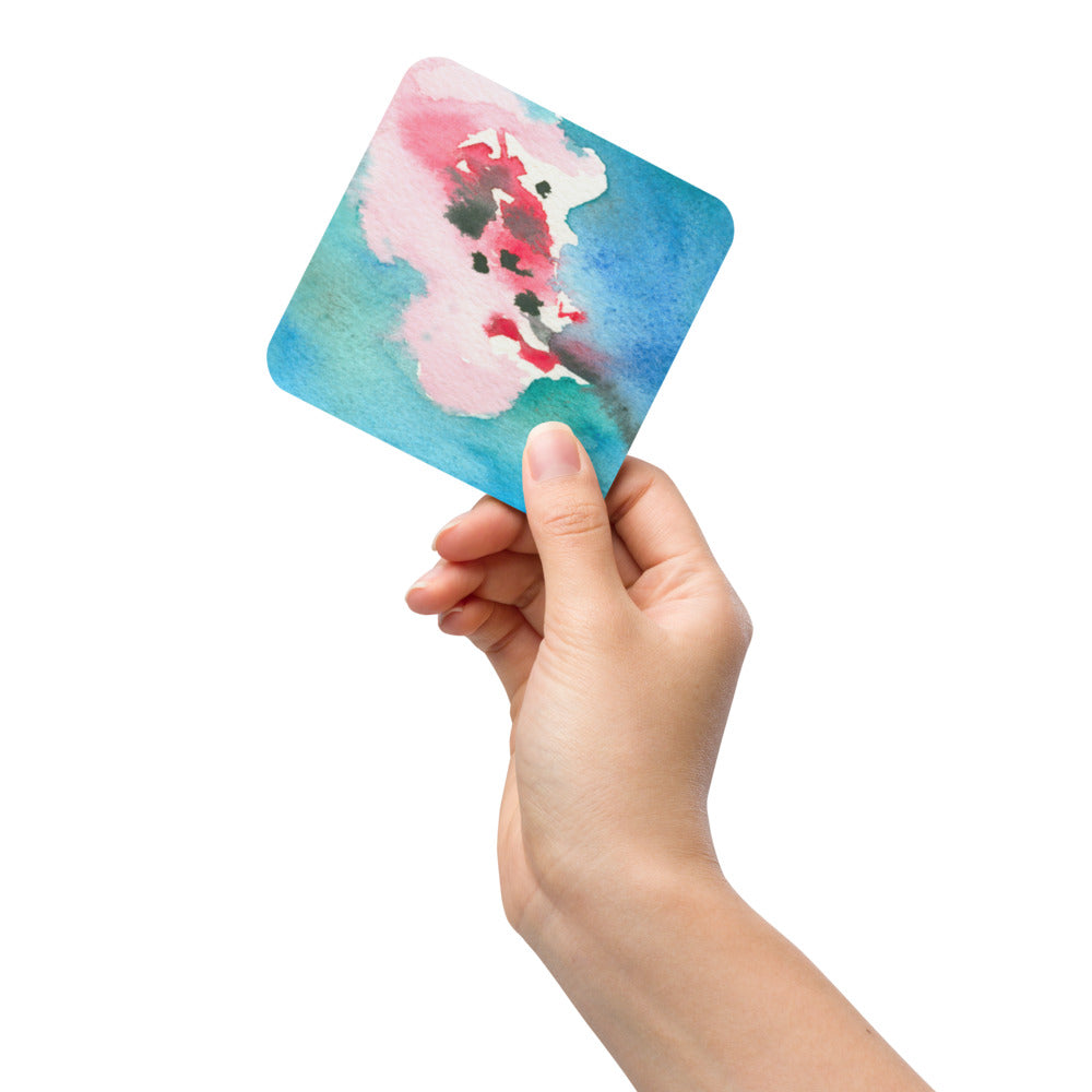 Abstract Cherry Blossom Coaster Set
