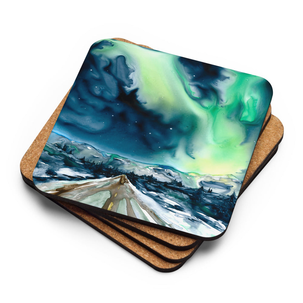 Aurora Borealis Coaster Set