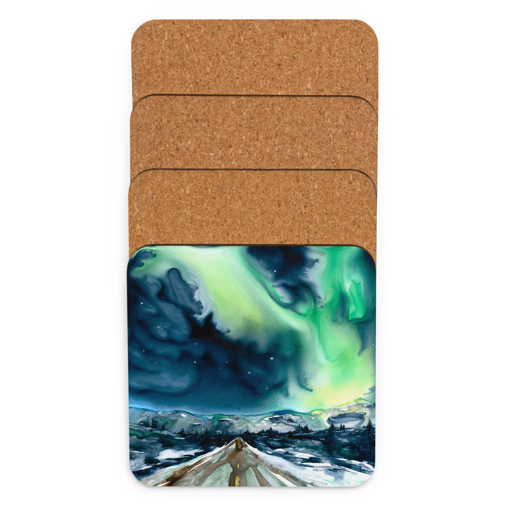 Aurora Borealis Coaster Set