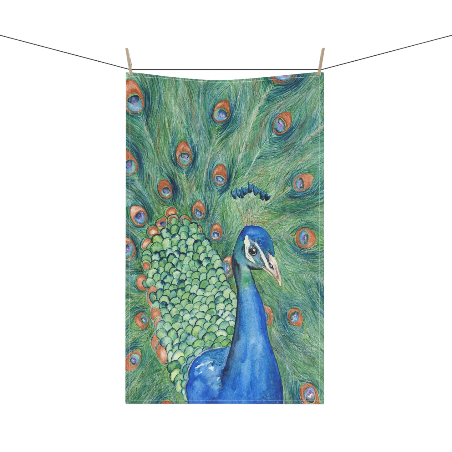 Peacock Splendor Cotton Tea Towels