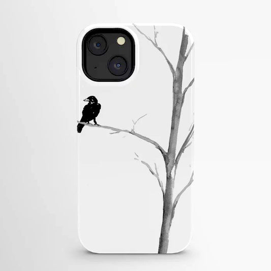Raven in a Tree Phone Case