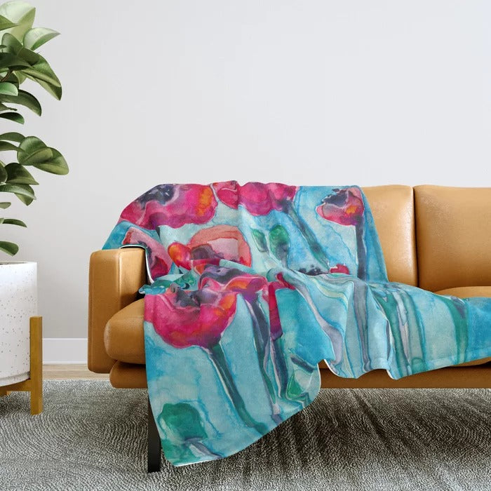 Poppy Sky Fleece Blanket