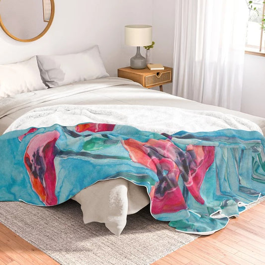 Poppy Sky Fleece Blanket