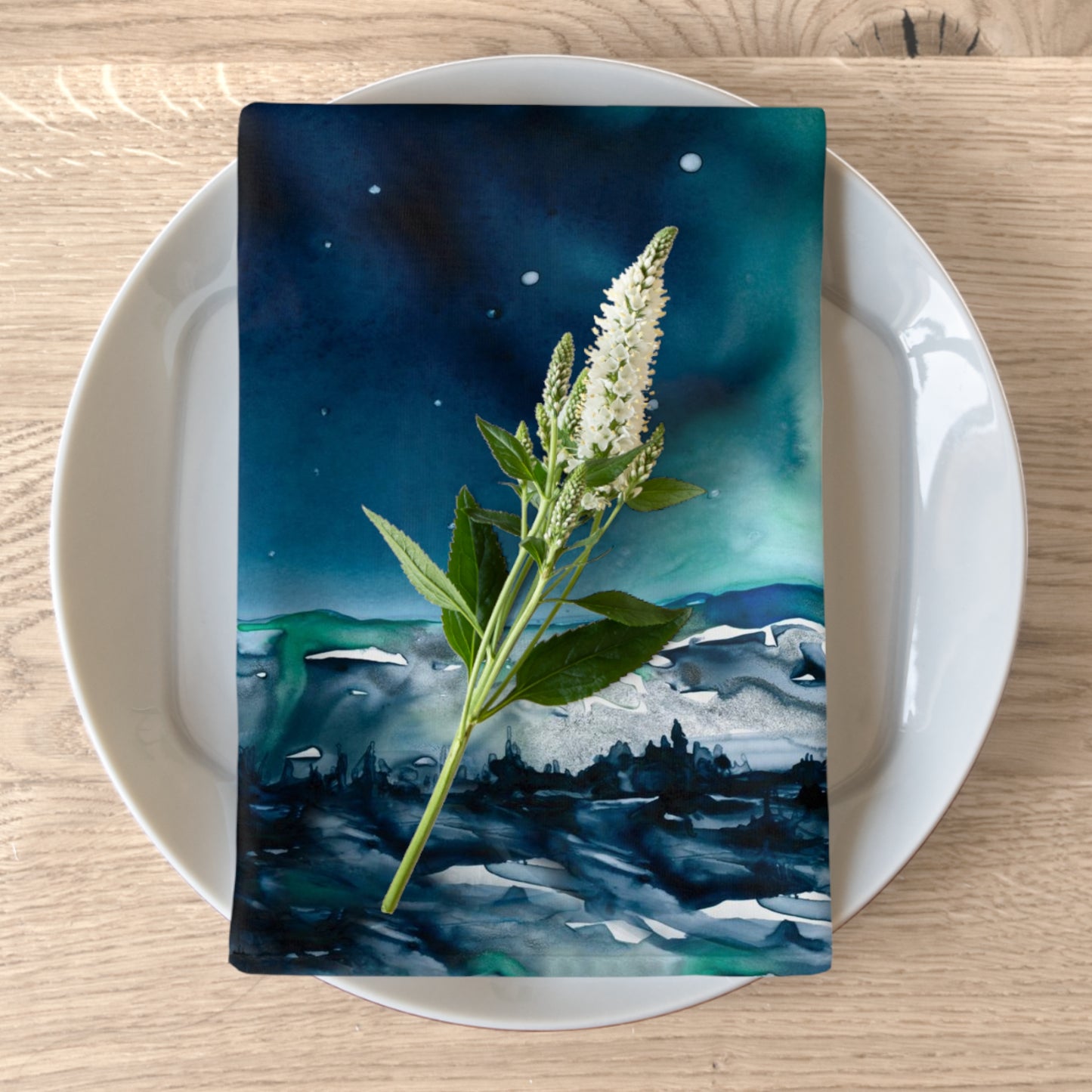 Stoffservietten „Aurora Borealis“