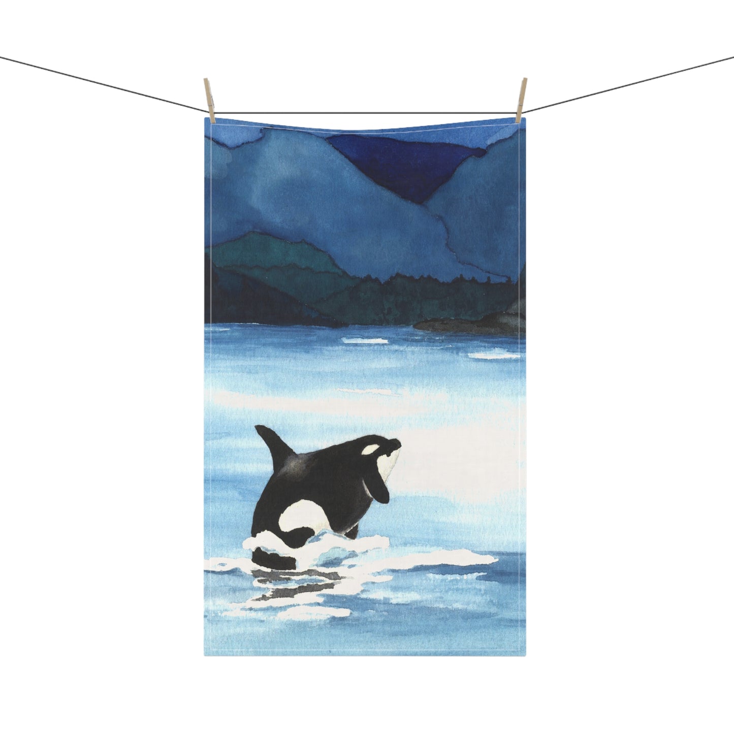 Orca Breach Cotton Tea Towels