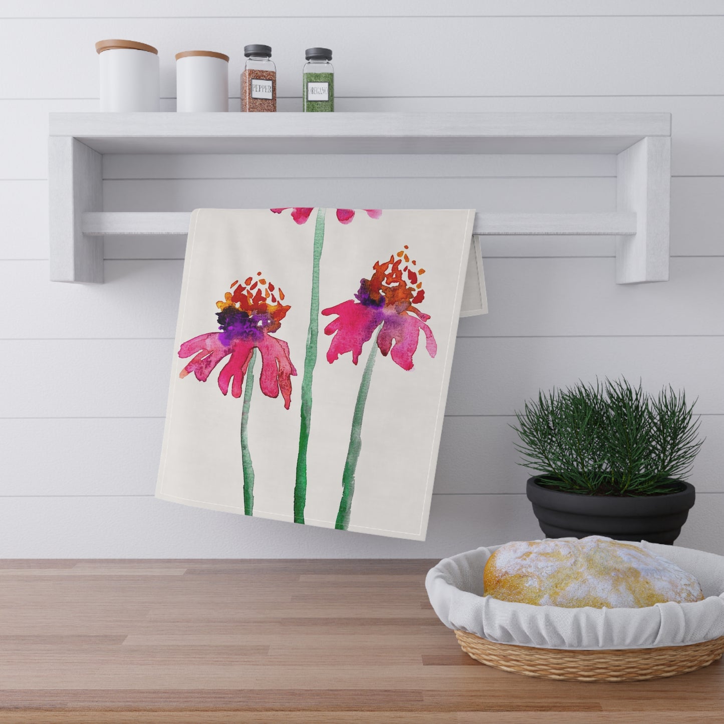 Echinacea Cotton Tea Towels