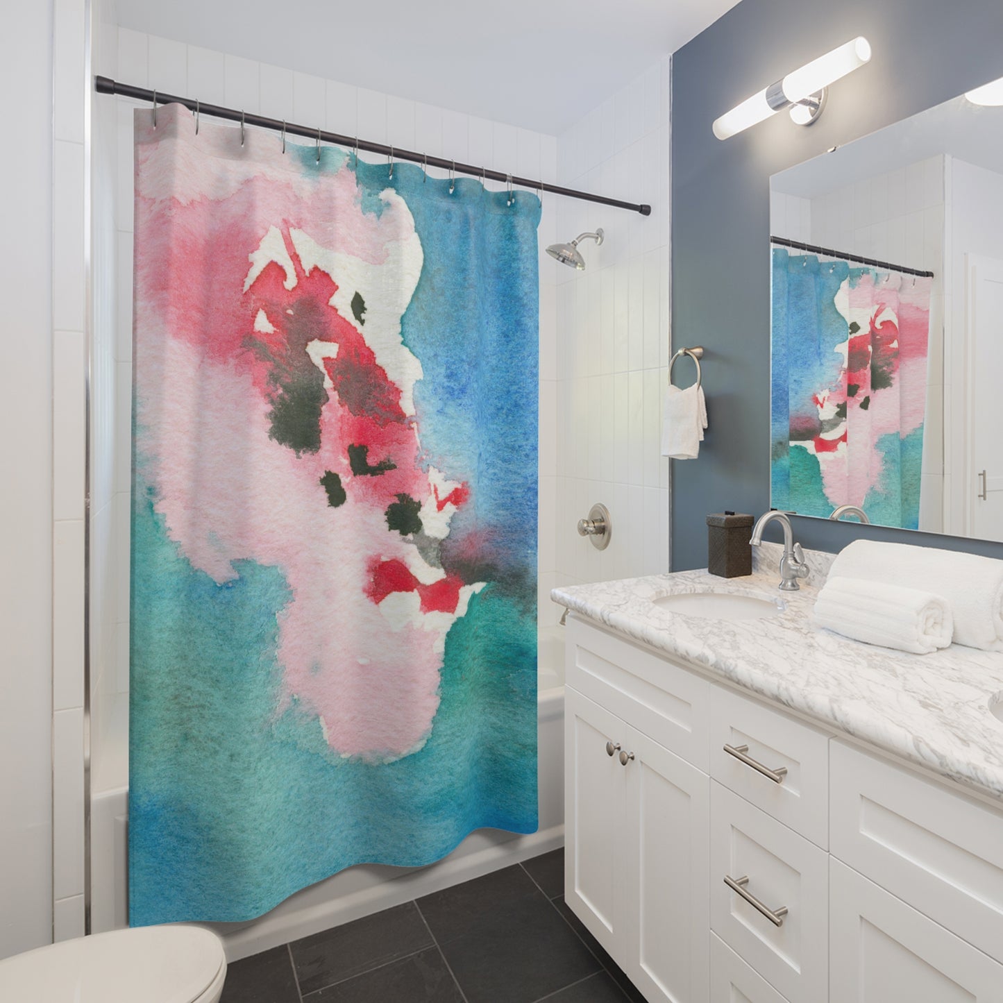 Abstract Cherry Blossom Shower Curtain
