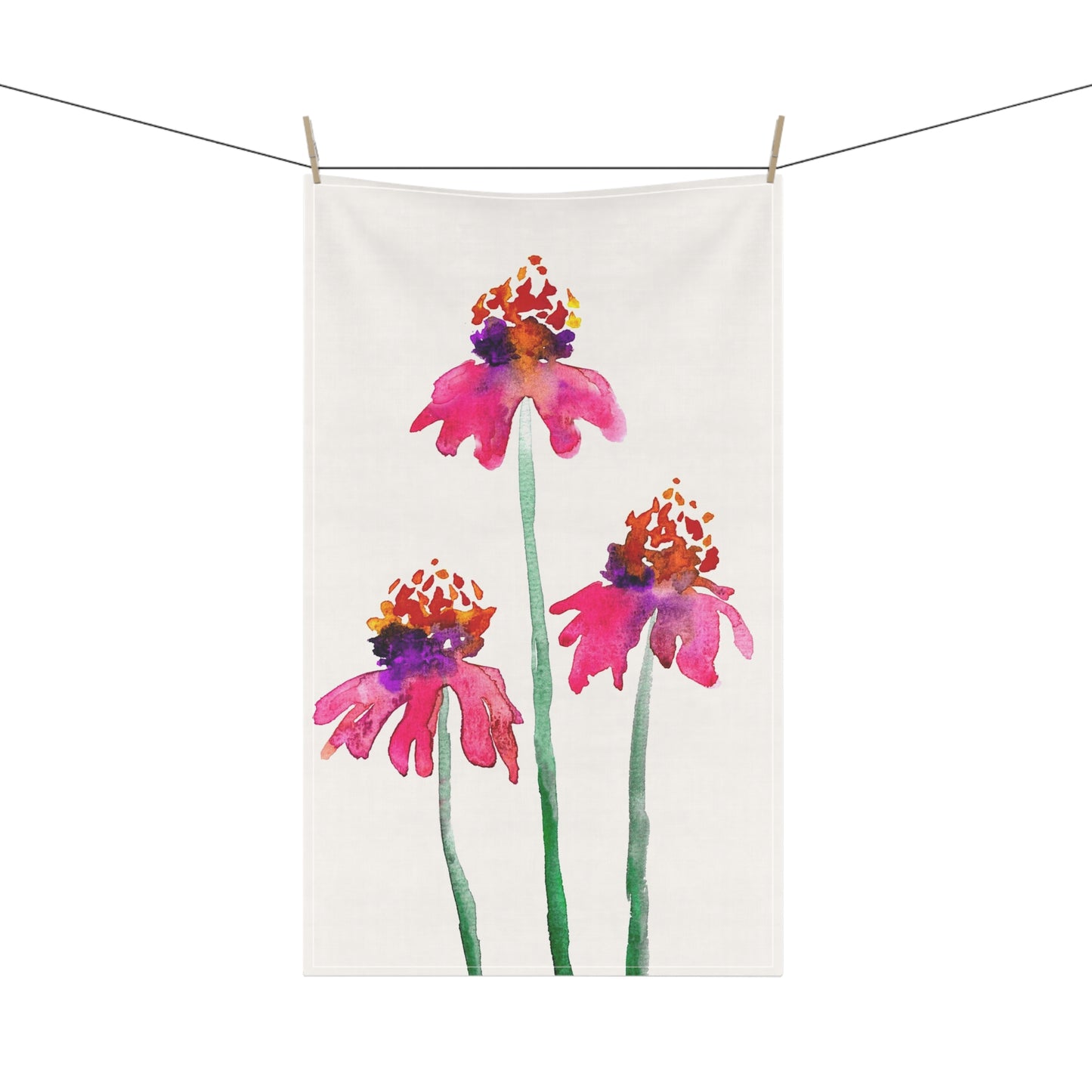 Echinacea Cotton Tea Towels