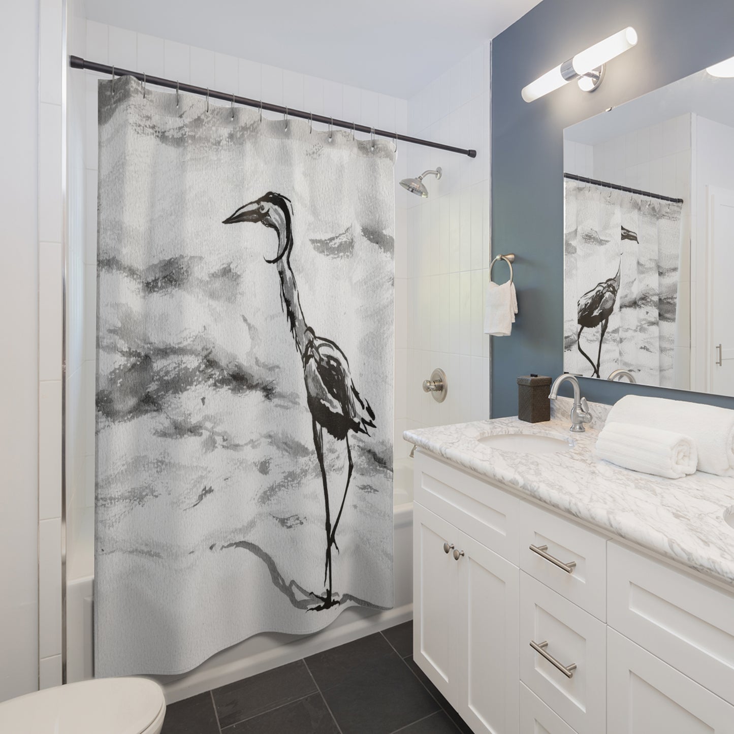 Graceful Crane Shower Curtain