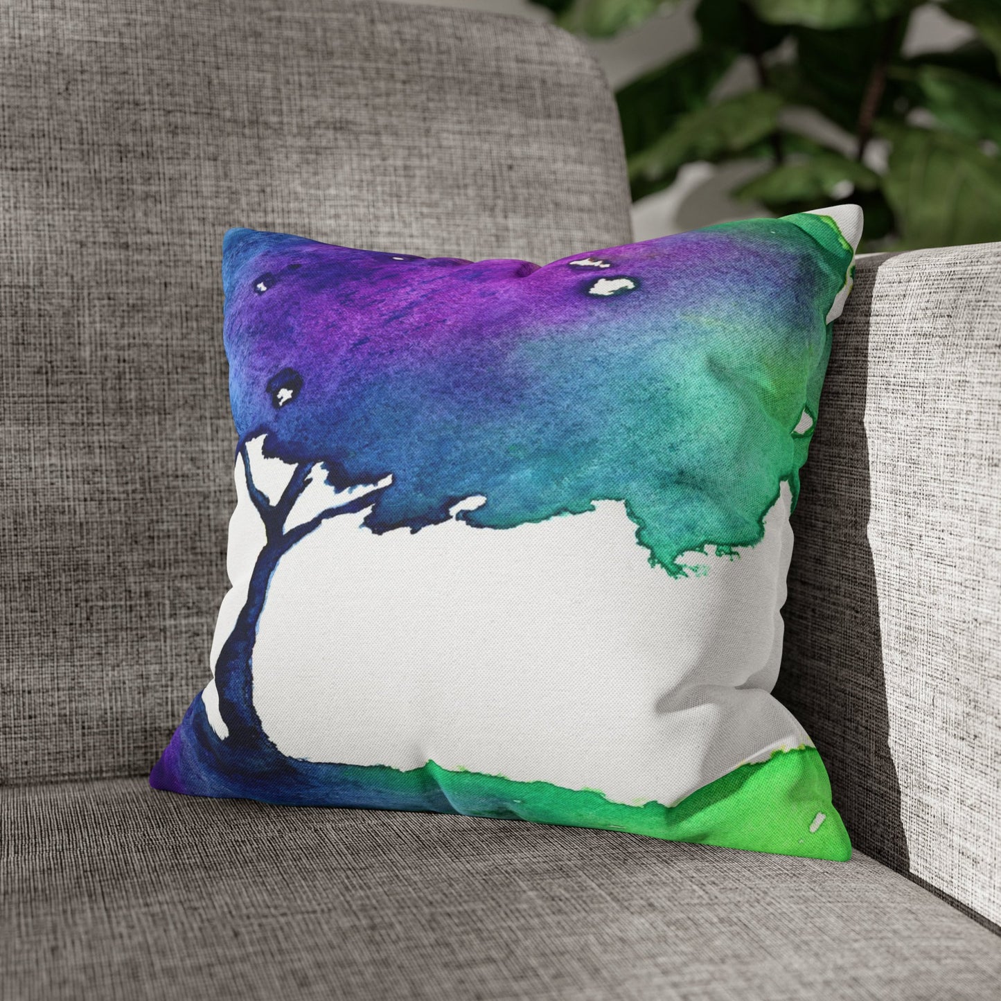 Hue Tree II Decorative Pillow Cover