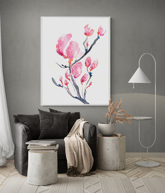 Japanische Magnolie - Kunstdruck