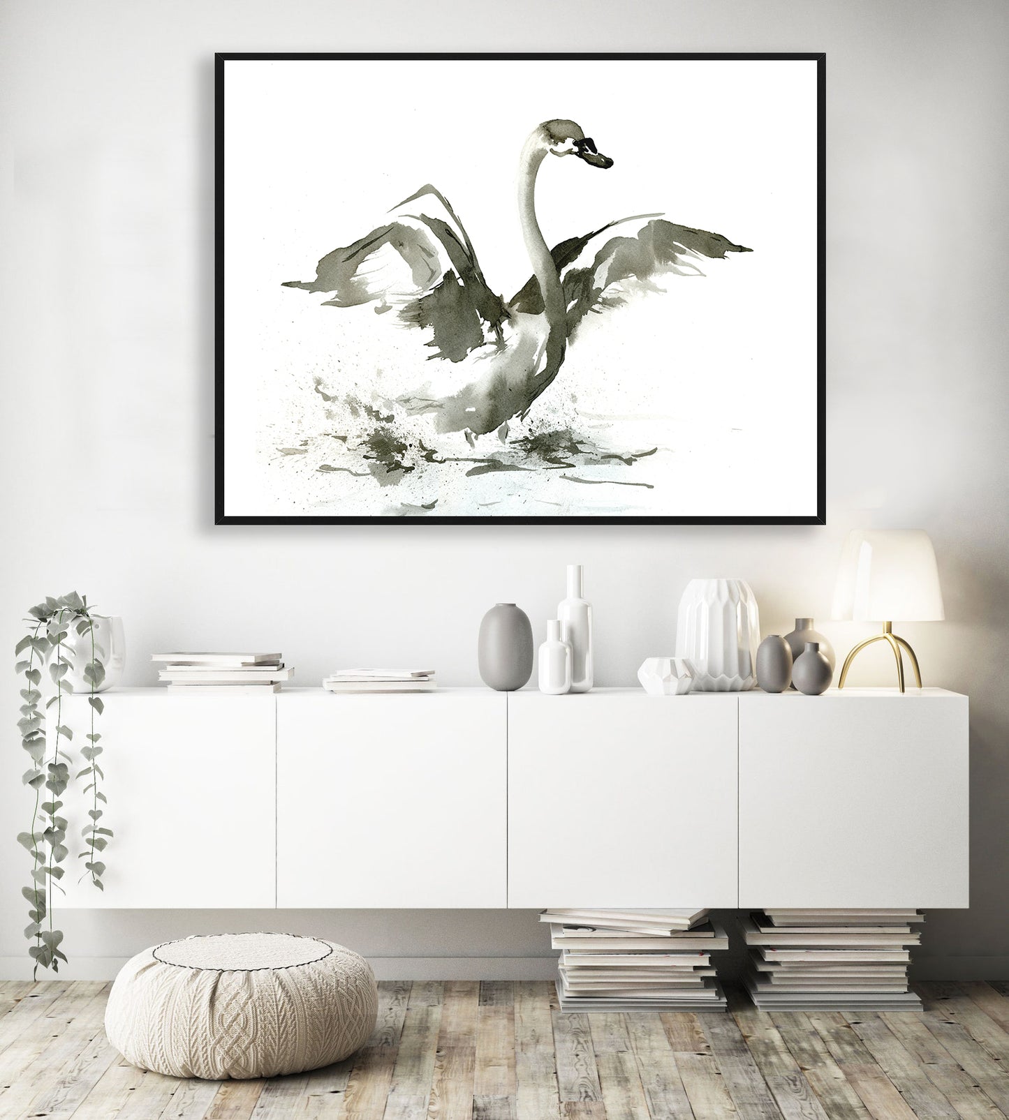 Swan - Cygnet - Art Print