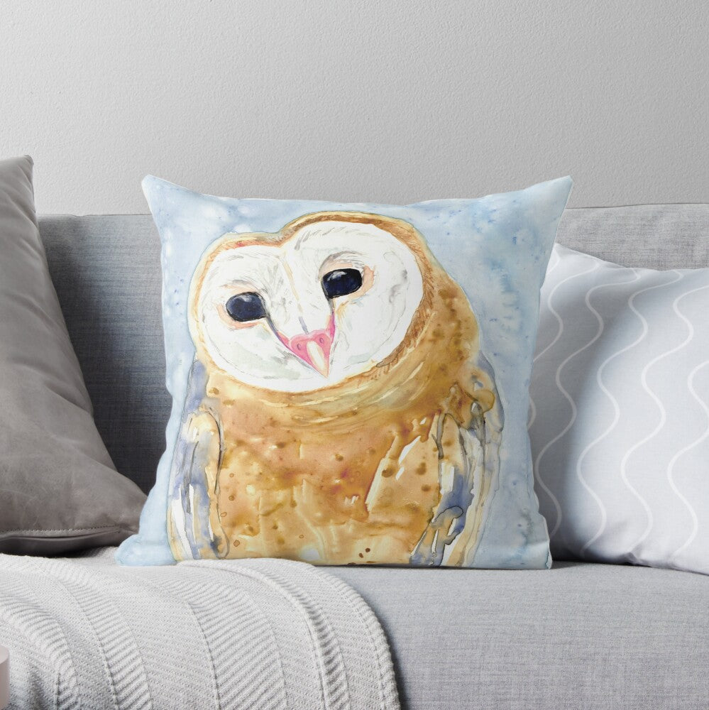 Barn Owl Decorative Pillow Cover