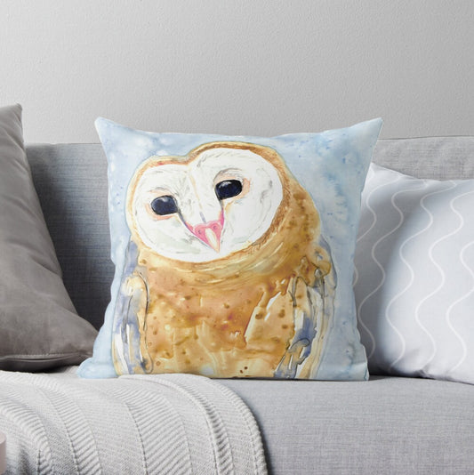 Barn Owl Decorative Pillow Cover