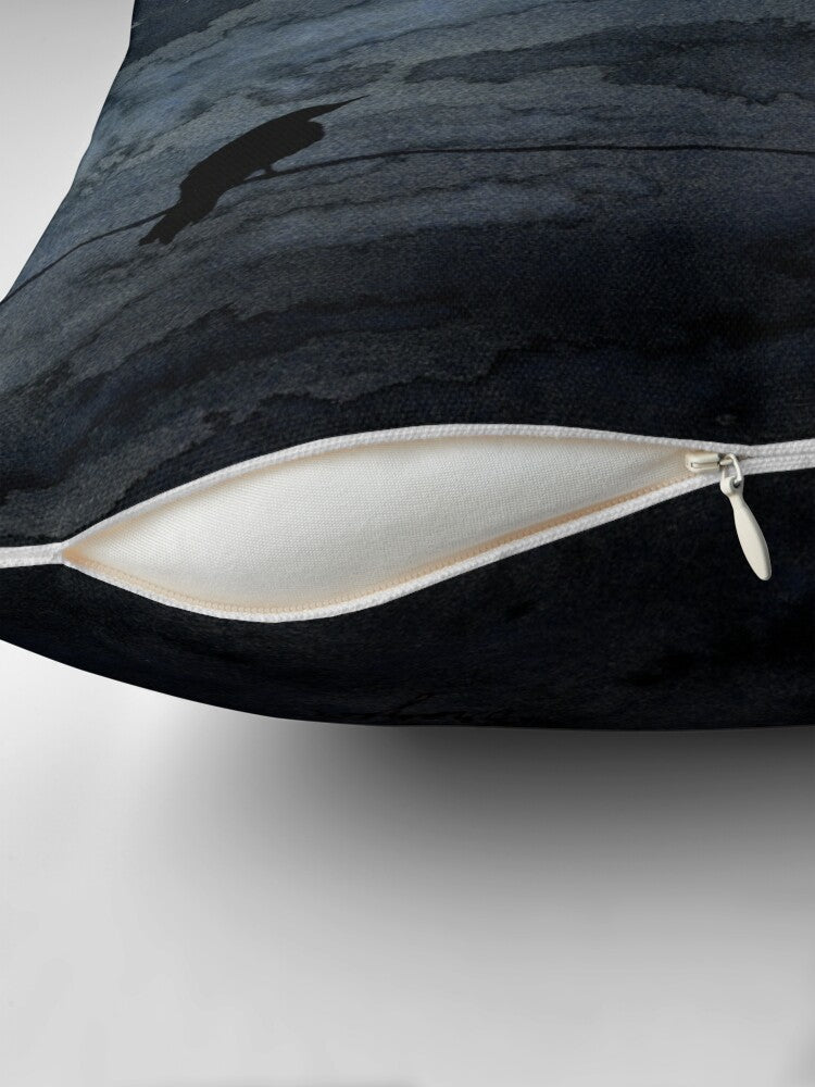 Moonlit Raven Decorative Pillow Cover