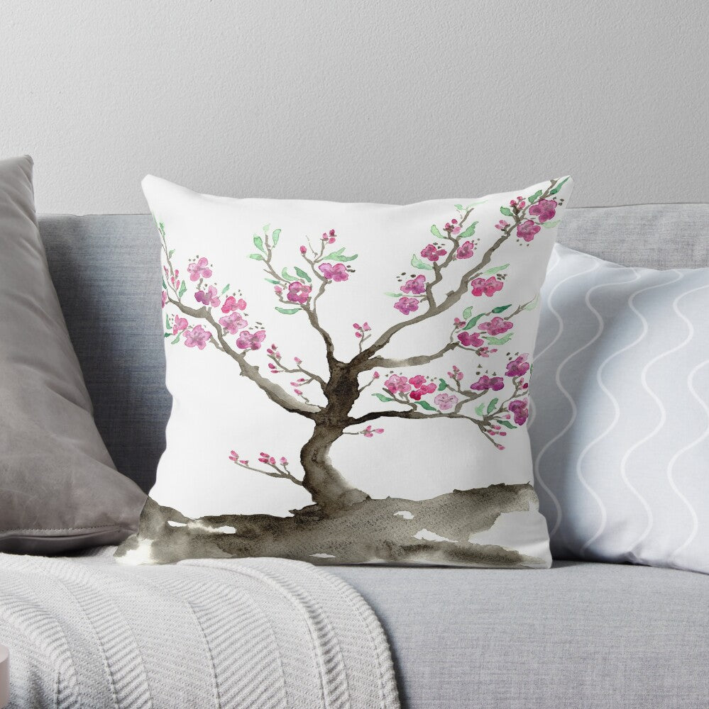 Sakura Tree Decorative Pillow Cover