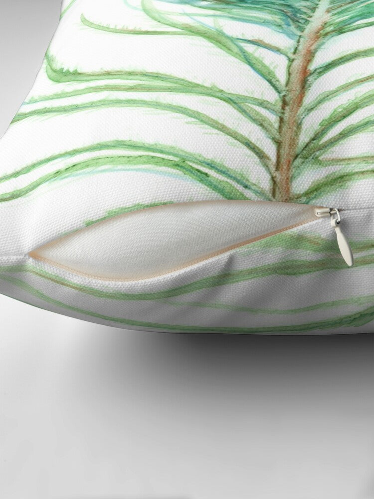 Peacock Feather Decorative Pillow Cover
