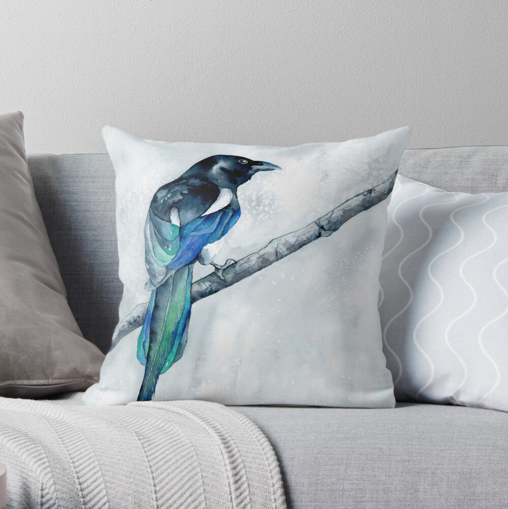 Magpie Decorative Pillow Cover