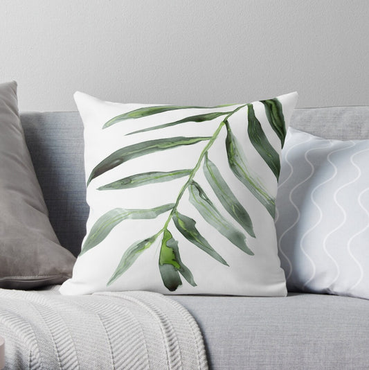 Palm Frond Decorative Pillow Cover