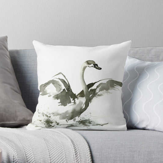 Swan Decorative Pillow Cover