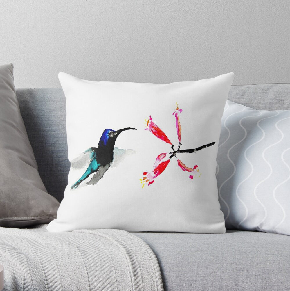 Hummingbird Decorative Pillow Cover