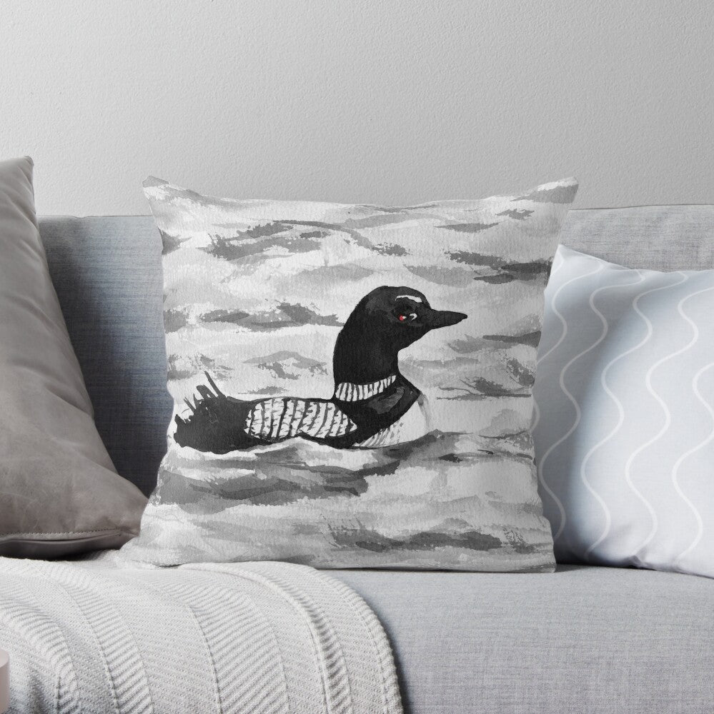 Morning Loon Decorative Pillow Cover