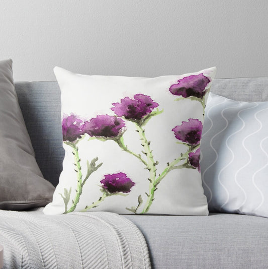 Milk Thistle Decorative Pillow Cover