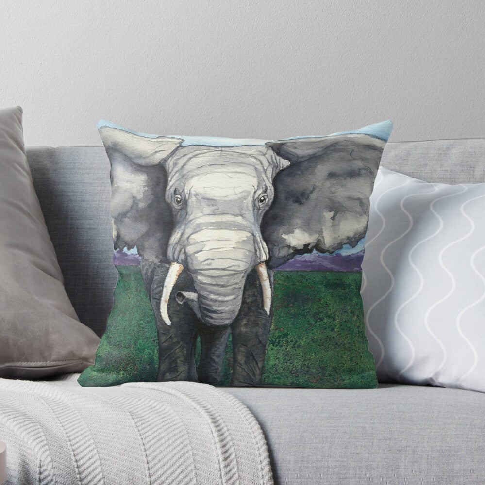 Elephant Decorative Pillow Cover