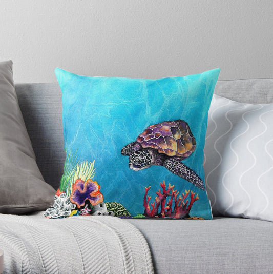 Sea Turtle Decorative Pillow Cover