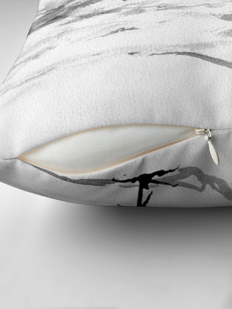 Graceful Crane Decorative Pillow Cover