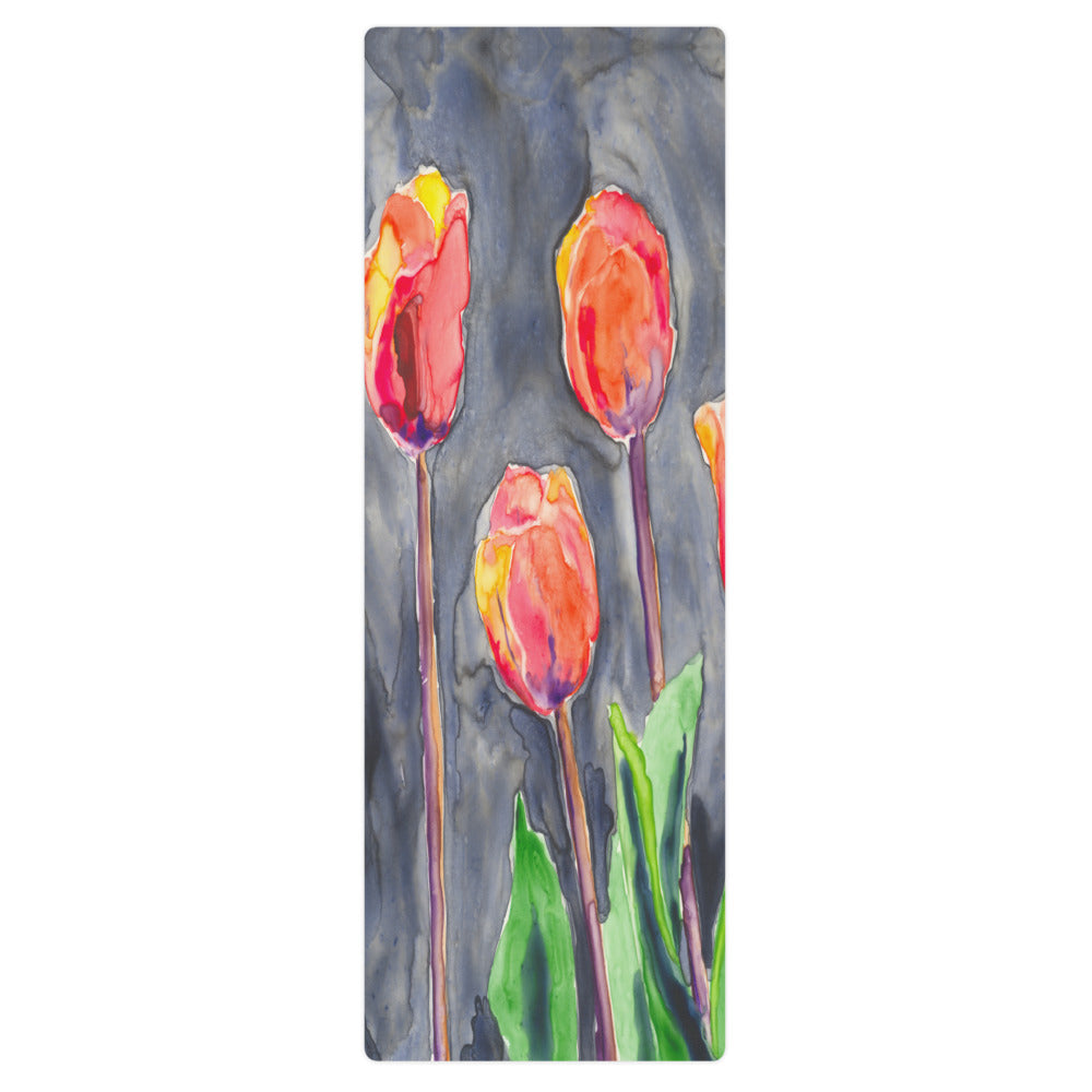 All in a Row Tulips Yoga Mat